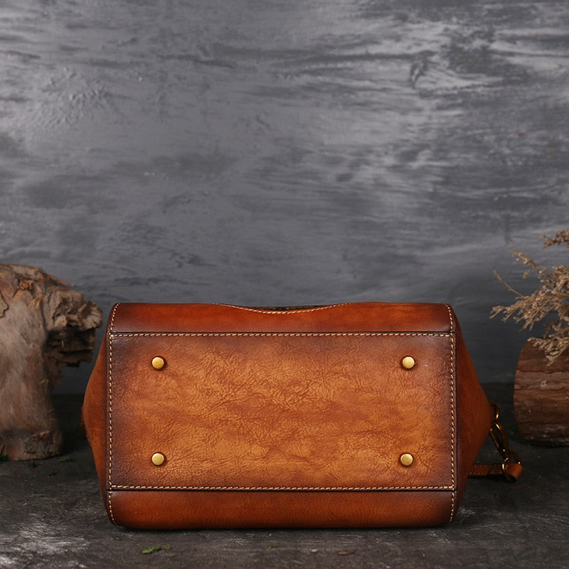 Sac Pégase Pervenche Paris – cuir travaillé main – photo 4
