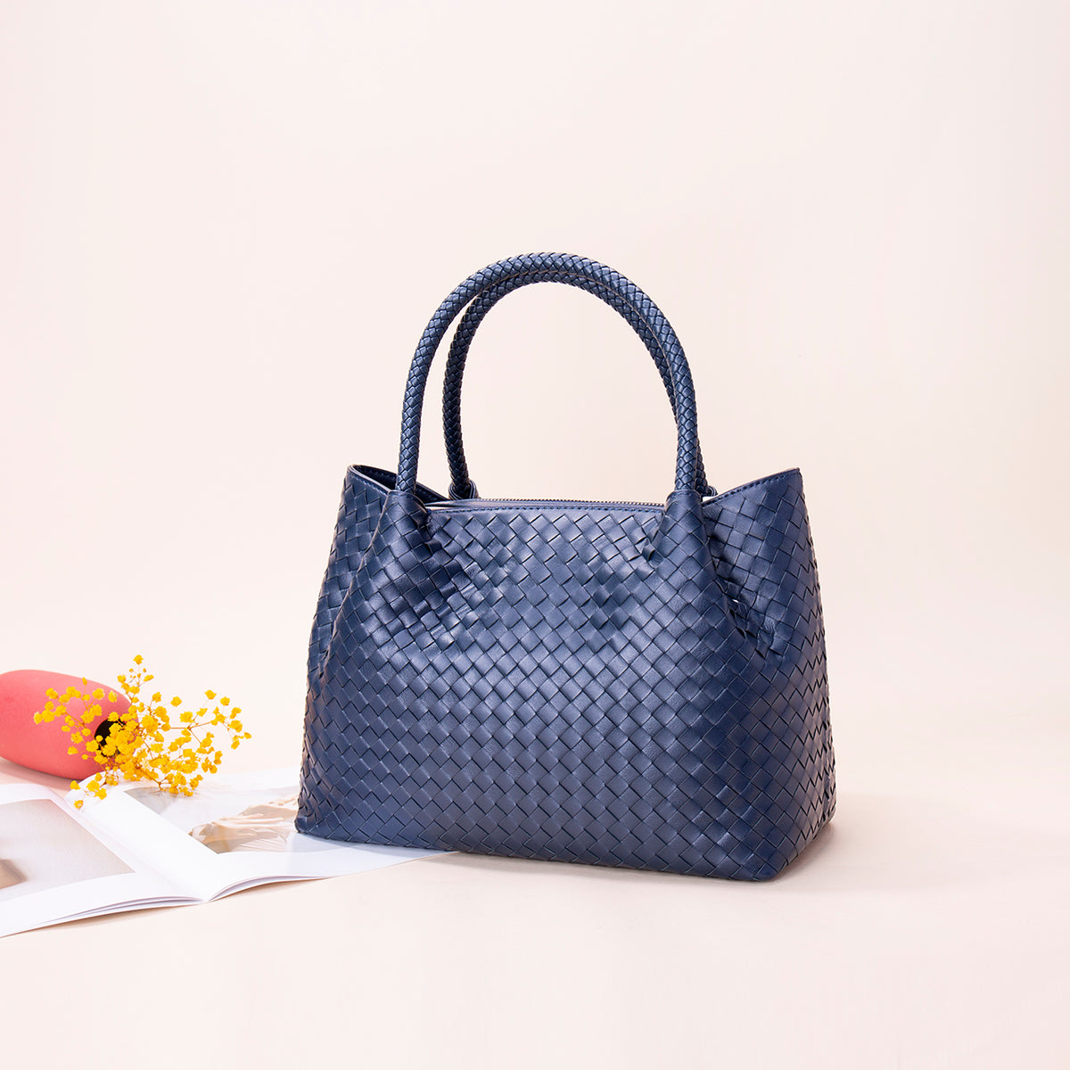 Sac Albireo Pervenche Paris – tressé grand format – photo 5