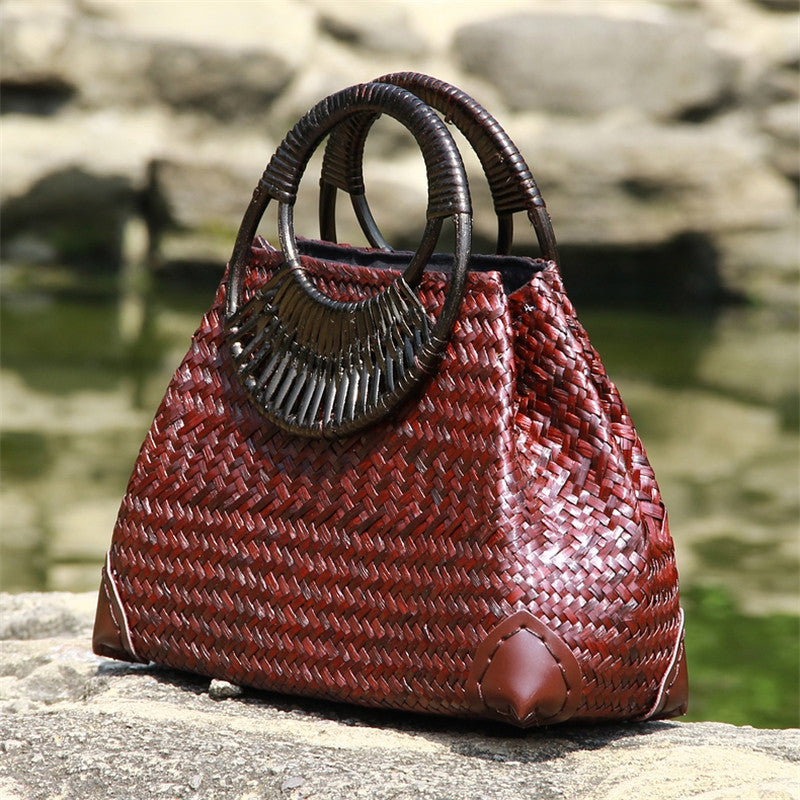 Sac Izar Pervenche Paris – rotin fait main – photo 5
