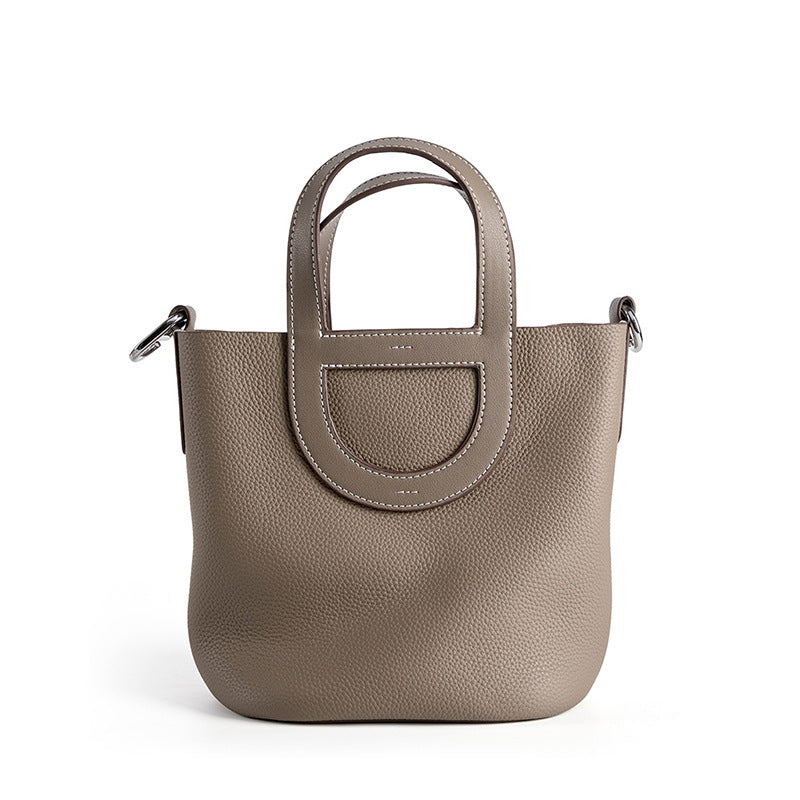 Sac panier Amazonite Pervenche Paris – cuir de vachette – photo 8