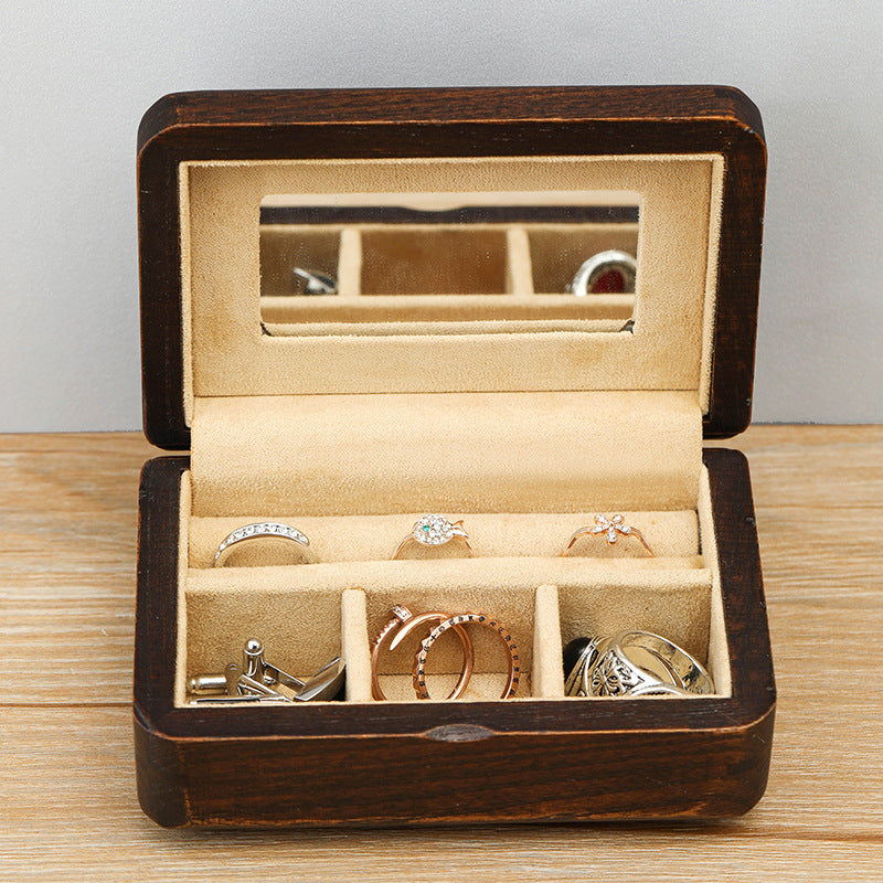 Boîte à bijoux Citrine Pervenche Paris – bois et miroir – photo 2