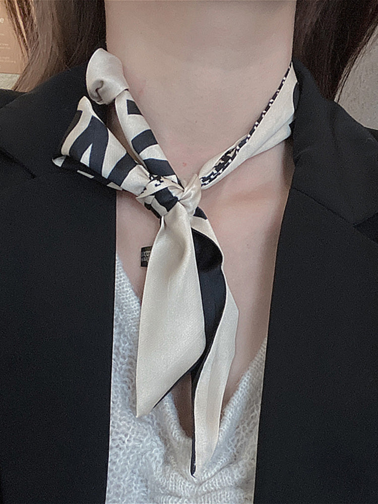 Foulard Castor Pervenche Paris – pied-de-poule – photo 5