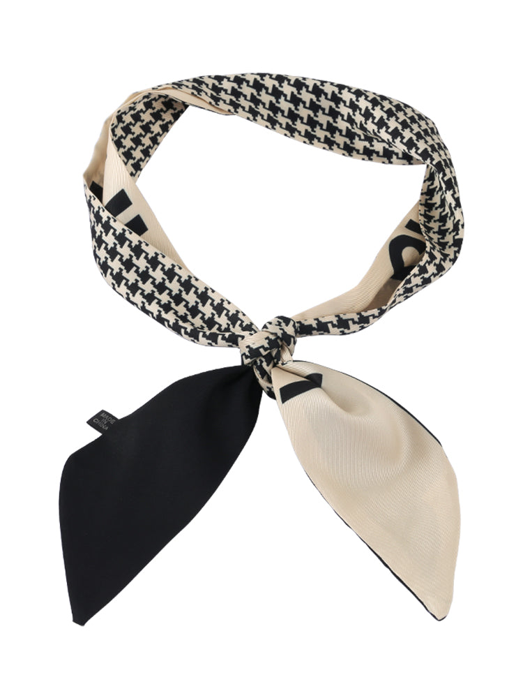 Foulard Castor Pervenche Paris – pied-de-poule