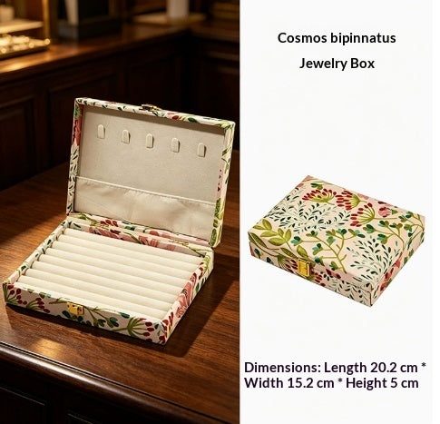 Boîte à bijoux Tourmaline Pervenche Paris – jacquard brodé – photo 10
