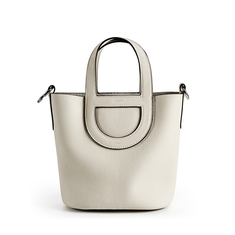 Sac panier Amazonite Pervenche Paris – cuir de vachette – photo 9