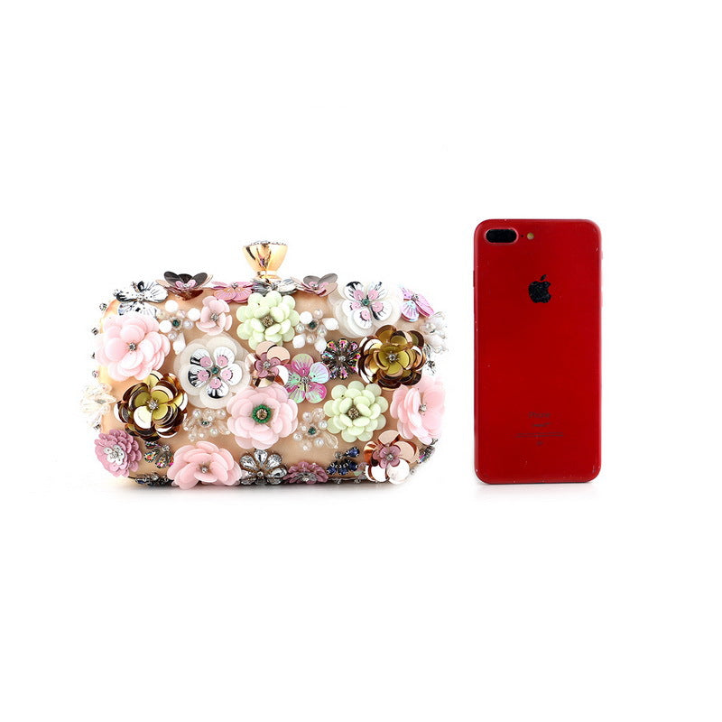 Pochette Rhodolite Pervenche Paris – soirée ornée de fleurs – photo 8
