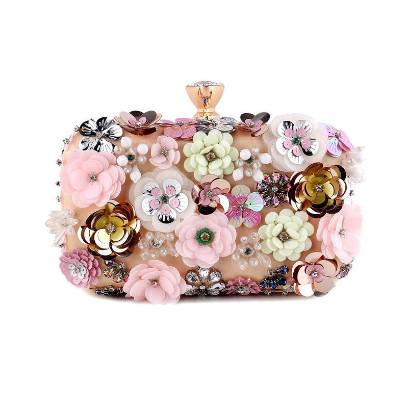 Pochette Rhodolite Pervenche Paris – soirée ornée de fleurs – photo 3