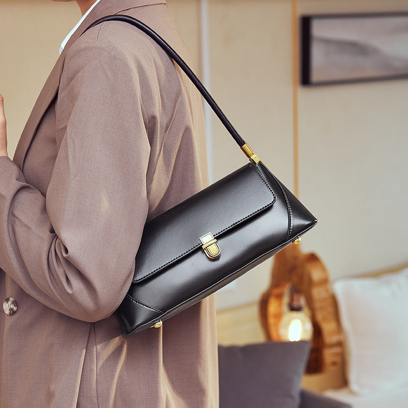 Sac baguette Adhara Pervenche Paris – cuir – photo 4