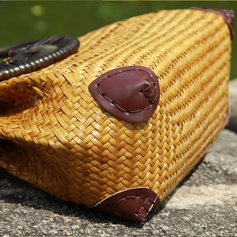 Sac Izar Pervenche Paris – rotin fait main – photo 6