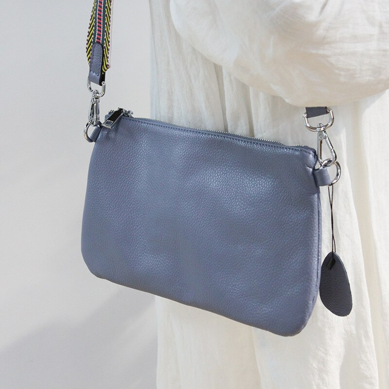 Sac Shaula Pervenche Paris – cuir à large bandoulière – photo 4