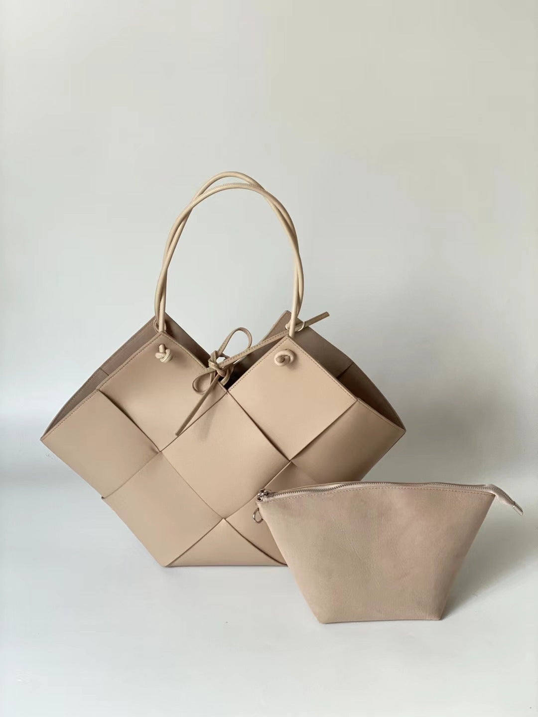 Sac Ambre Pervenche Paris – seau tressé, cuir véritable – photo 5