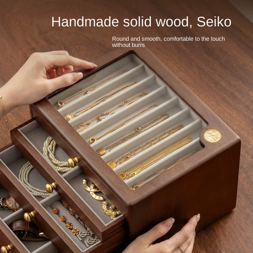Coffret Benitoïte Pervenche Paris – bois massif à tiroirs