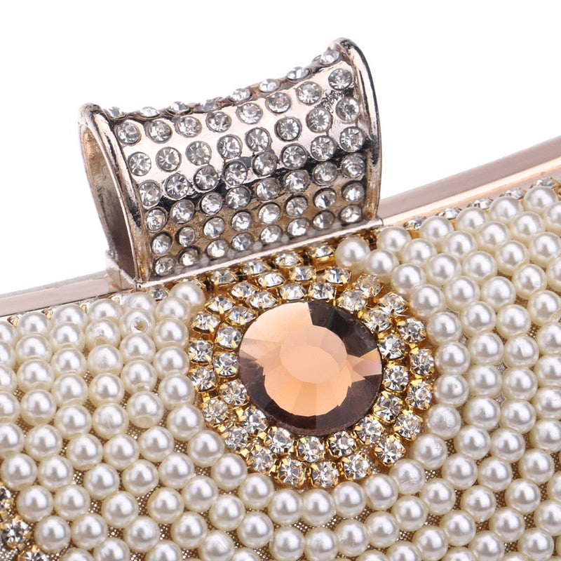 Pochette Achernar Pervenche Paris – strass et franges à chaîne – photo 6