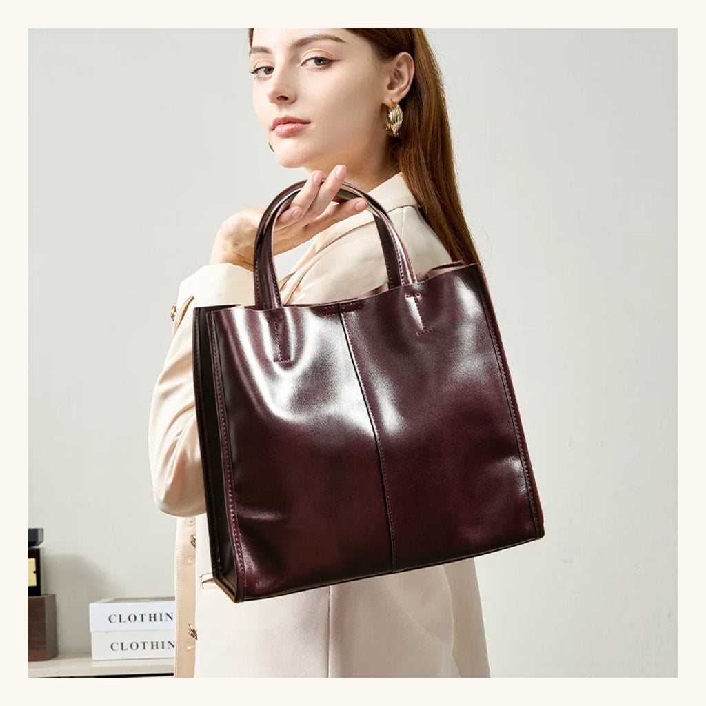 Cabas Taygète Pervenche Paris – cuir tanné végétal