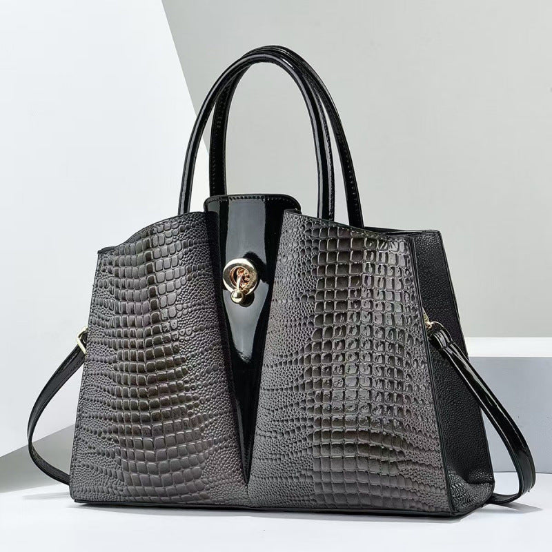 Sac Cassiopée Pervenche Paris – effet croco – photo 7