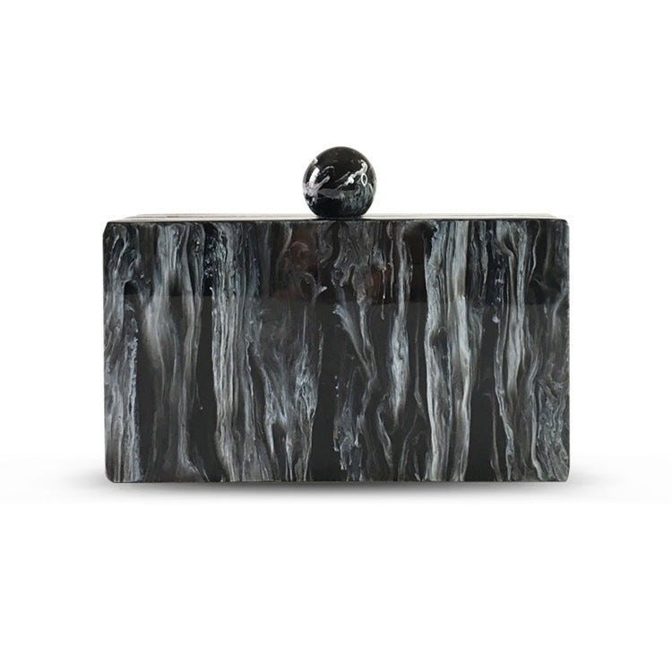 Minaudière Procyon Pervenche Paris – acrylique effet marbre