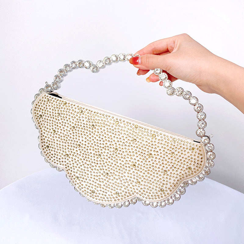 Sac du soir Iolite Pervenche Paris – bordure de strass – photo 7