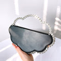 Sac du soir Iolite Pervenche Paris – bordure de strass – photo 6