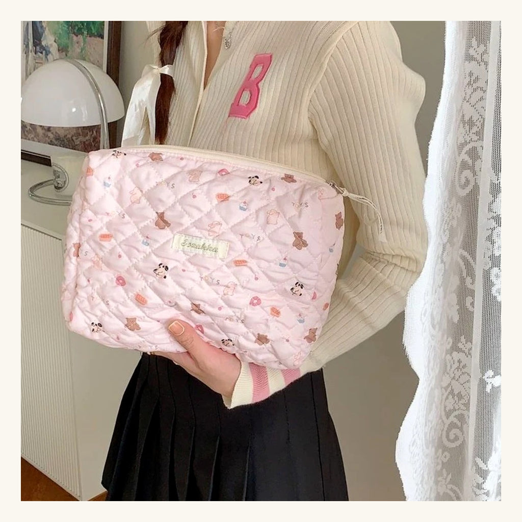 Sac Danburite Pervenche Paris – matelassé imprimé
