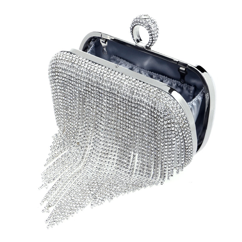 Pochette Alnilam Pervenche Paris – bague sertie de strass – photo 4