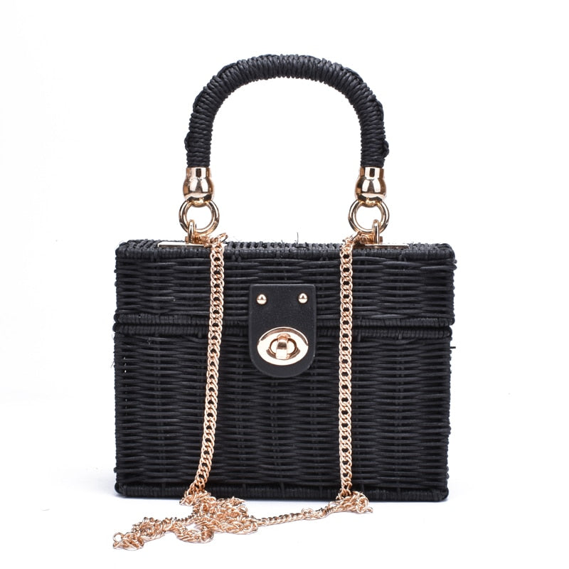 Sac Larimar Pervenche Paris – tressage effet paille