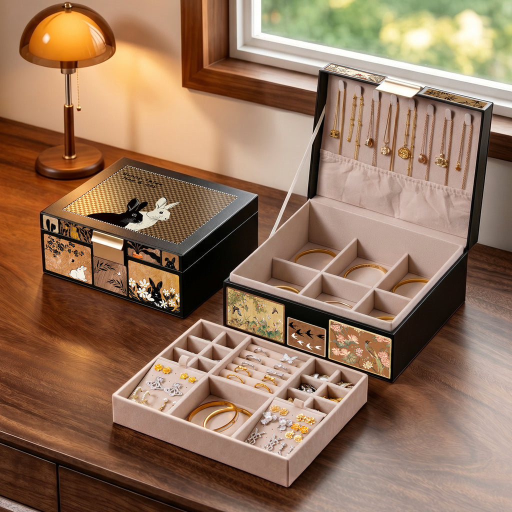 Coffret Moldavite Pervenche Paris – style ancien à tiroirs