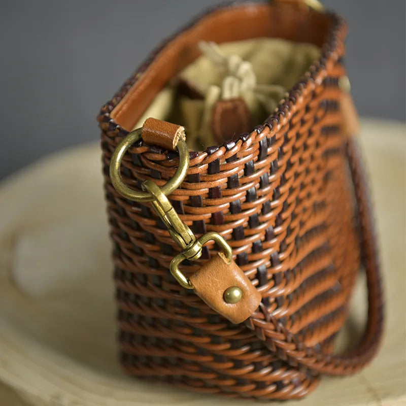 Sac Spessartite Pervenche Paris – bandoulière cuir artisanal – photo 3
