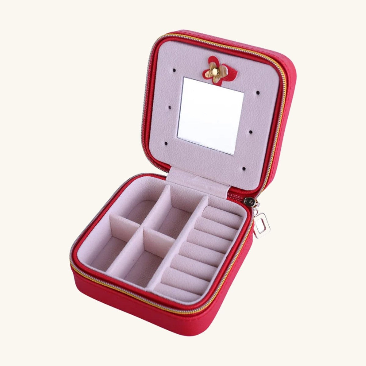 Trousse à bijoux Électre Pervenche Paris – avec miroir – photo 2