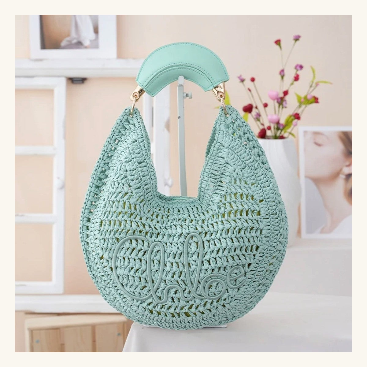 Sac Alkaid Pervenche Paris – paille ovale – photo 2
