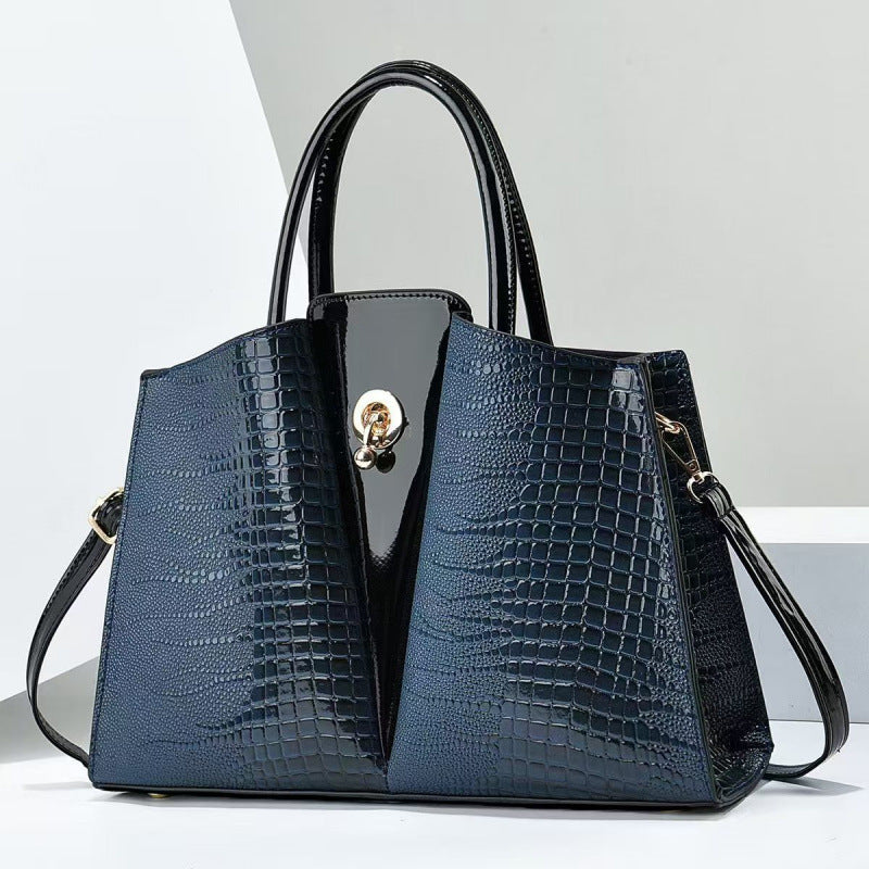 Sac Cassiopée Pervenche Paris – effet croco – photo 4