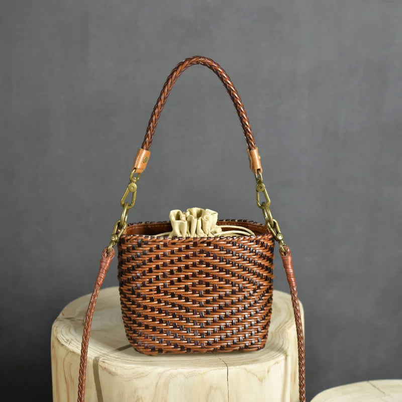 Sac Spessartite Pervenche Paris – bandoulière cuir artisanal – photo 7