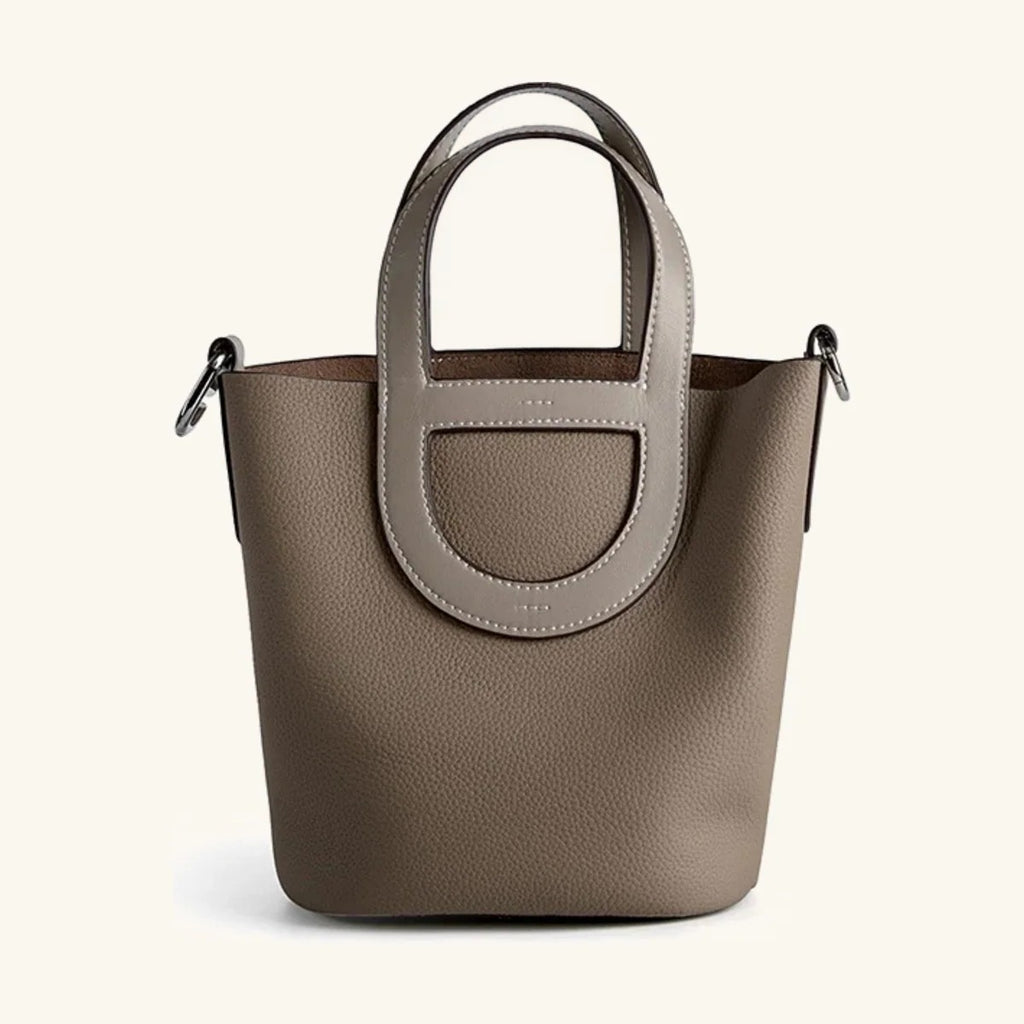 Sac panier Amazonite Pervenche Paris – cuir de vachette – photo 5