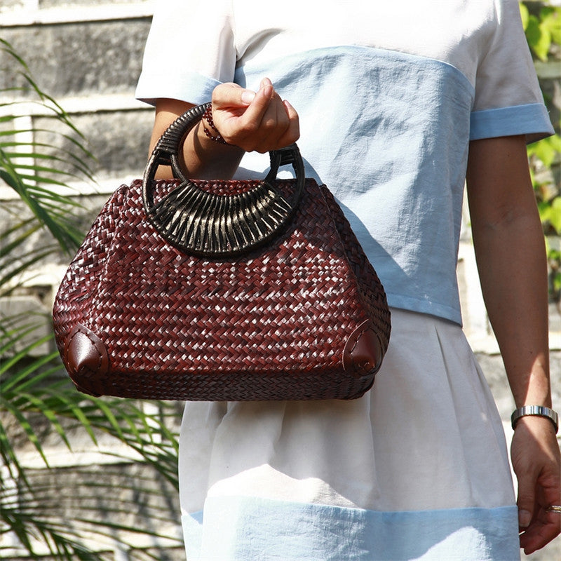 Sac Izar Pervenche Paris – rotin fait main – photo 7
