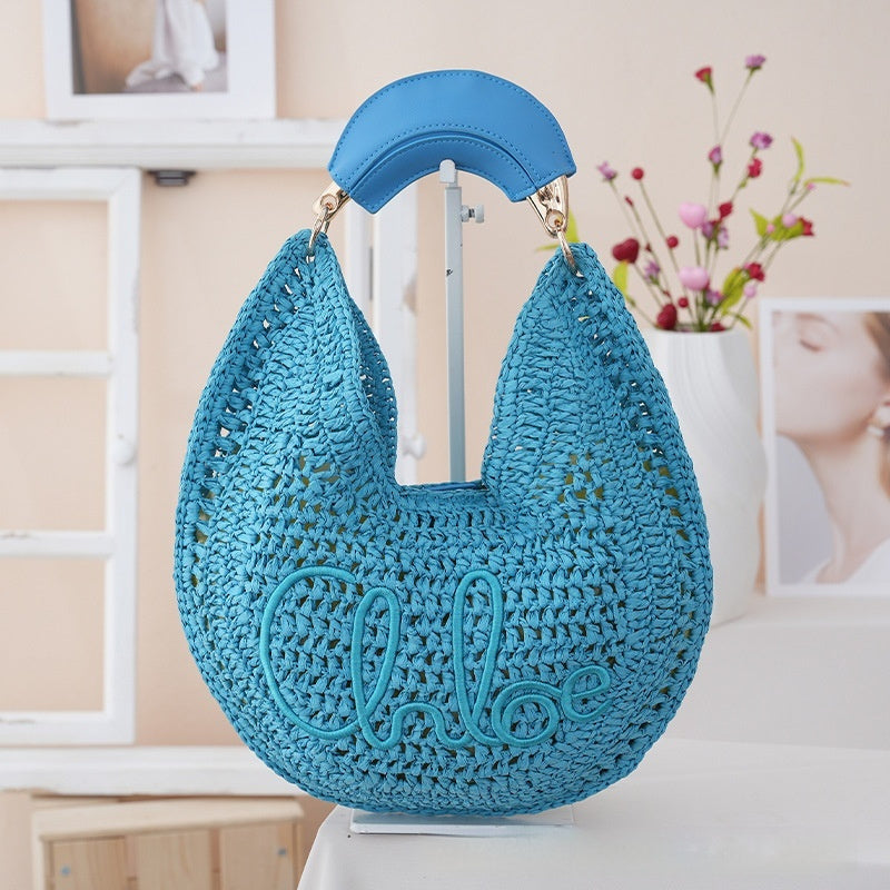 Sac Alkaid Pervenche Paris – paille ovale – photo 7