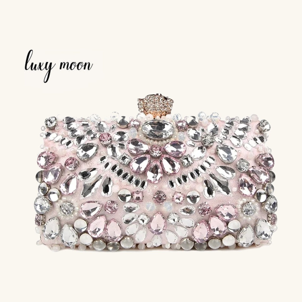 Pochette Elnath Pervenche Paris – soirée sertie de strass – photo 7