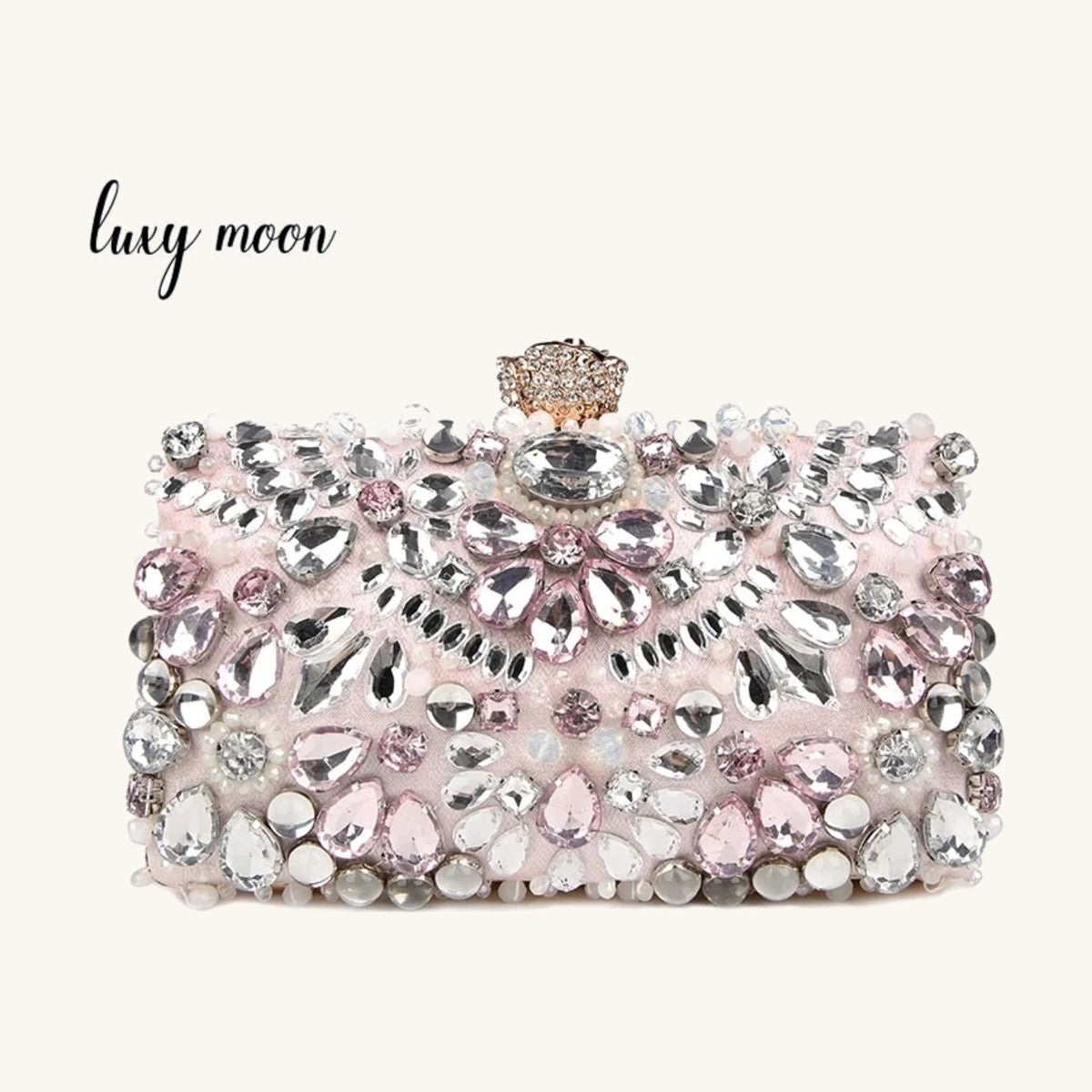 Pochette Elnath Pervenche Paris – soirée sertie de strass – photo 7