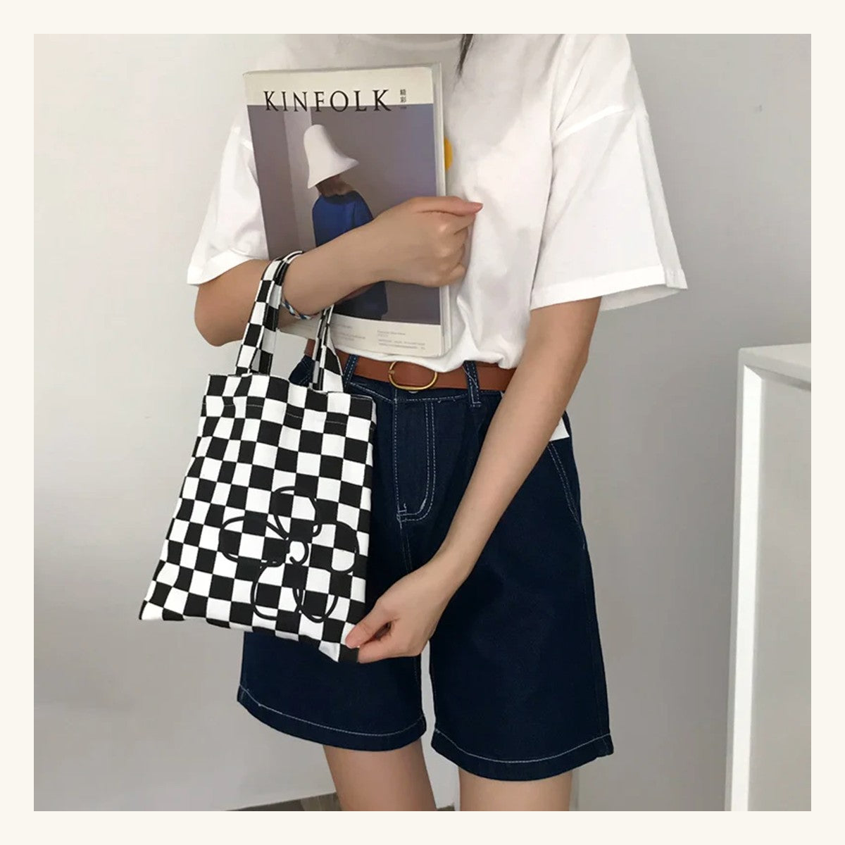 Sac Prehnite Pervenche Paris – petit carré en toile – photo 6
