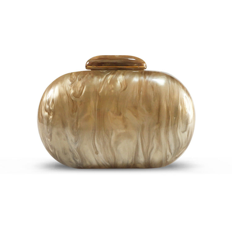 Minaudière Pierre de Lune Pervenche Paris – ovale nacrée