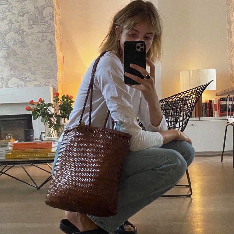 Sac Dubhe Pervenche Paris – tressé intemporel