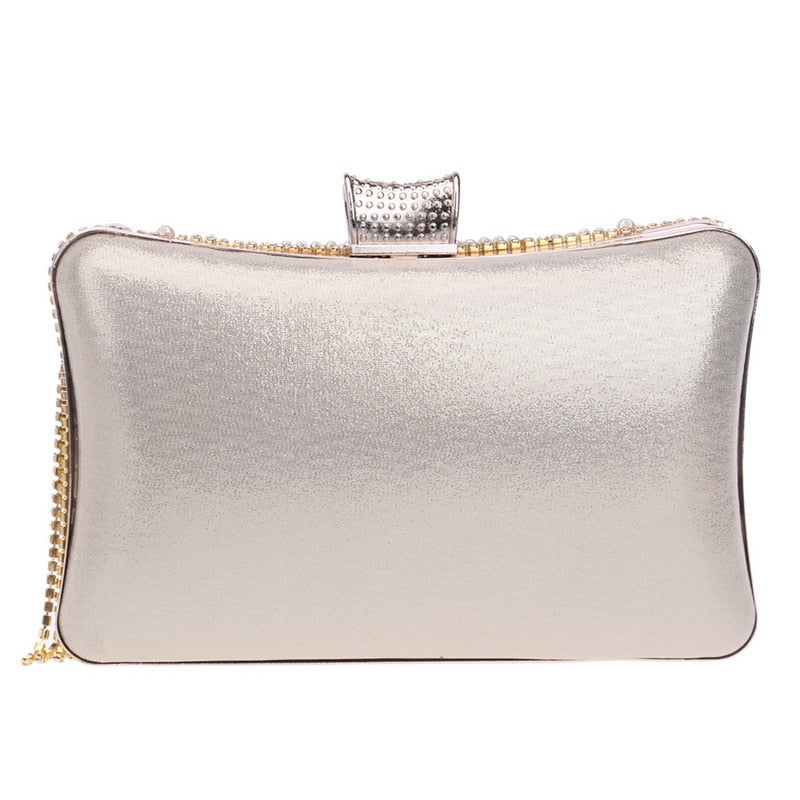 Pochette Achernar Pervenche Paris – strass et franges à chaîne – photo 4