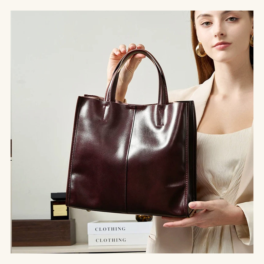 Cabas Taygète Pervenche Paris – cuir tanné végétal – photo 2