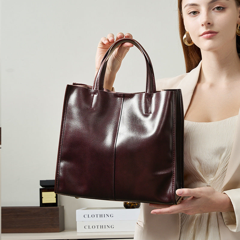 Cabas Taygète Pervenche Paris – cuir tanné végétal – photo 2