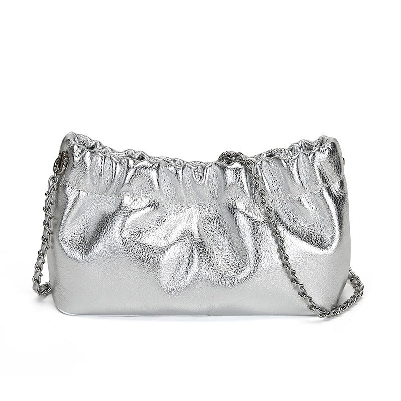 Sac Fomalhaut Pervenche Paris – plissé nuage à chaîne – photo 8