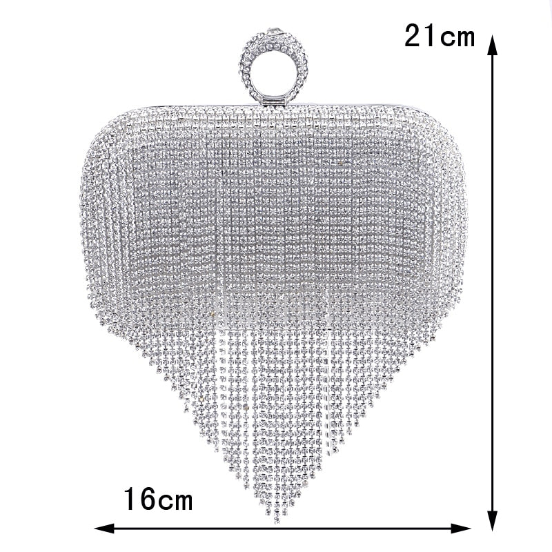 Pochette Alnilam Pervenche Paris – bague sertie de strass – photo 6