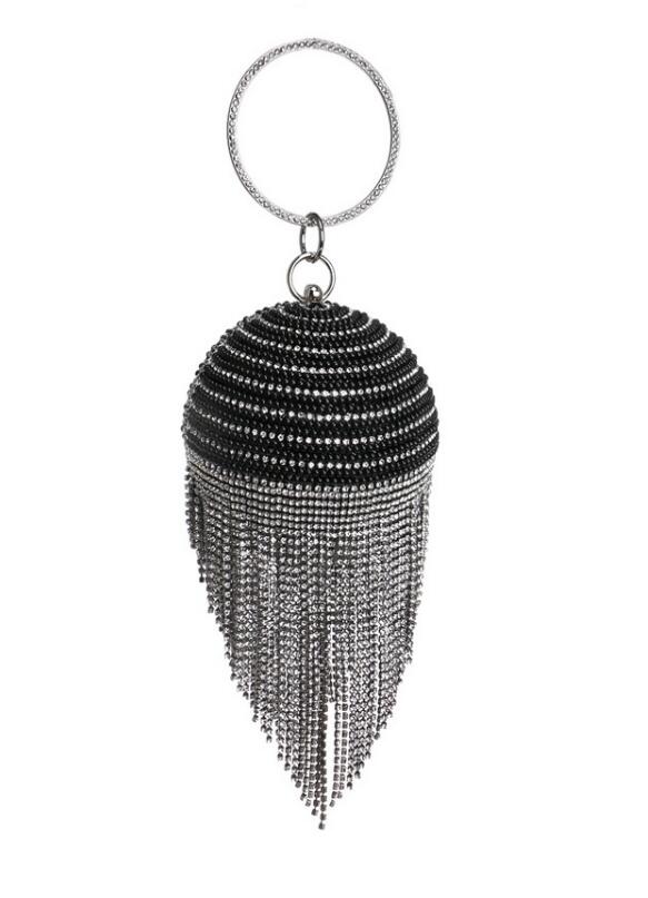 Pochette Tanzanite Pervenche Paris – perles et franges – photo 7