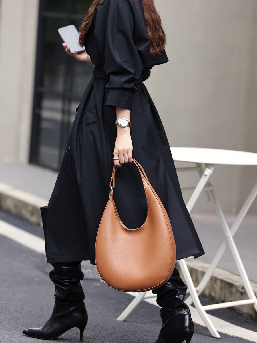 Sac croissant Célæno Pervenche Paris – cuir – photo 6