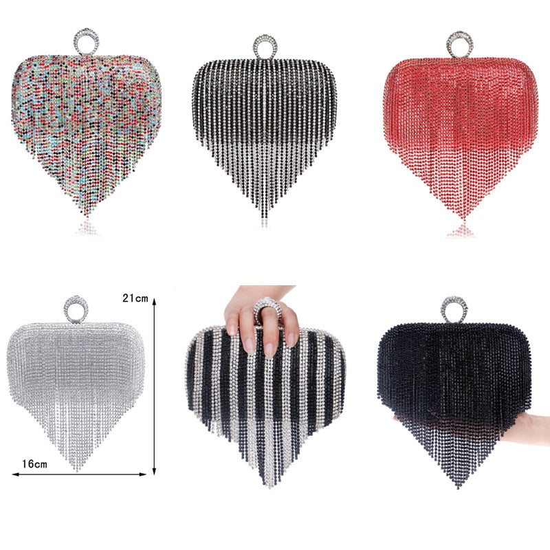 Pochette Alnilam Pervenche Paris – bague sertie de strass – photo 2