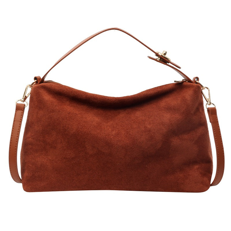 Sac Hématite Pervenche Paris – porté épaule effet daim – photo 5