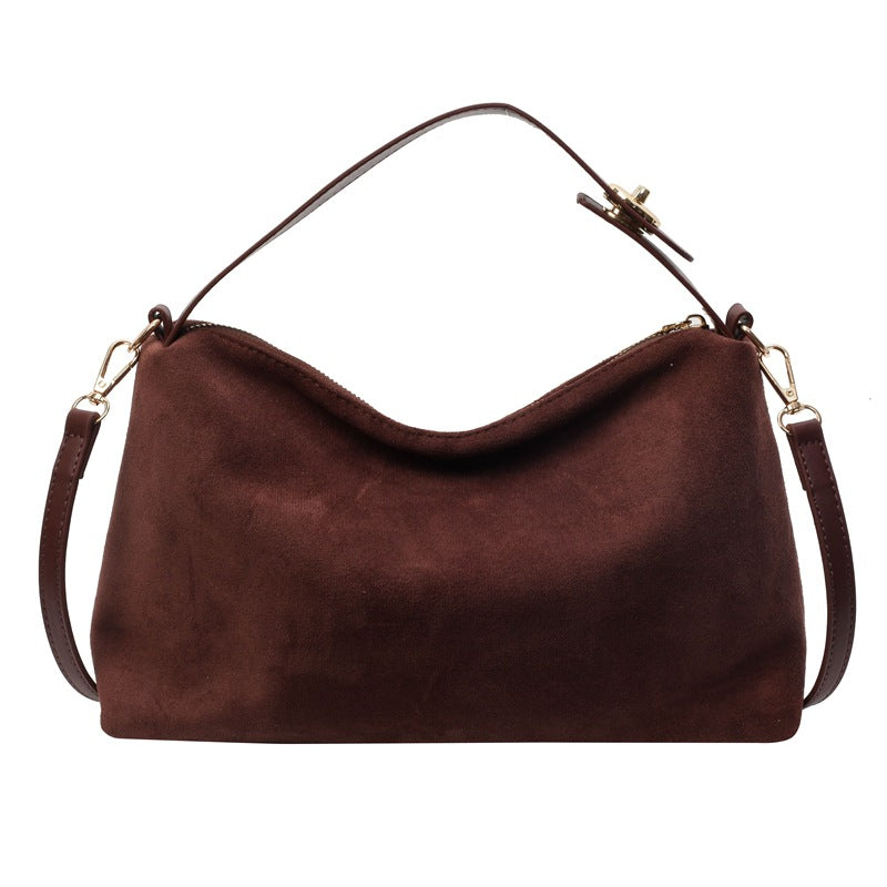 Sac Hématite Pervenche Paris – porté épaule effet daim – photo 2