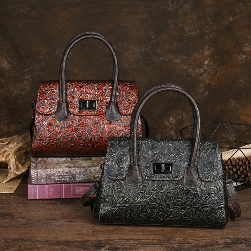 Sac Chrysoprase Pervenche Paris – rétro métallisé